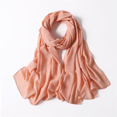 SALMON CHIFFON SHAWL